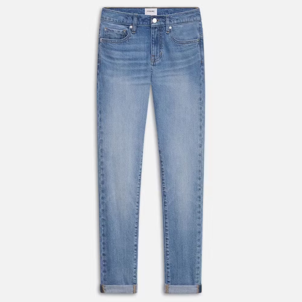 Frame Le Garon Boyfriend Jeans Silva Wash Sz 26 Mid Rise